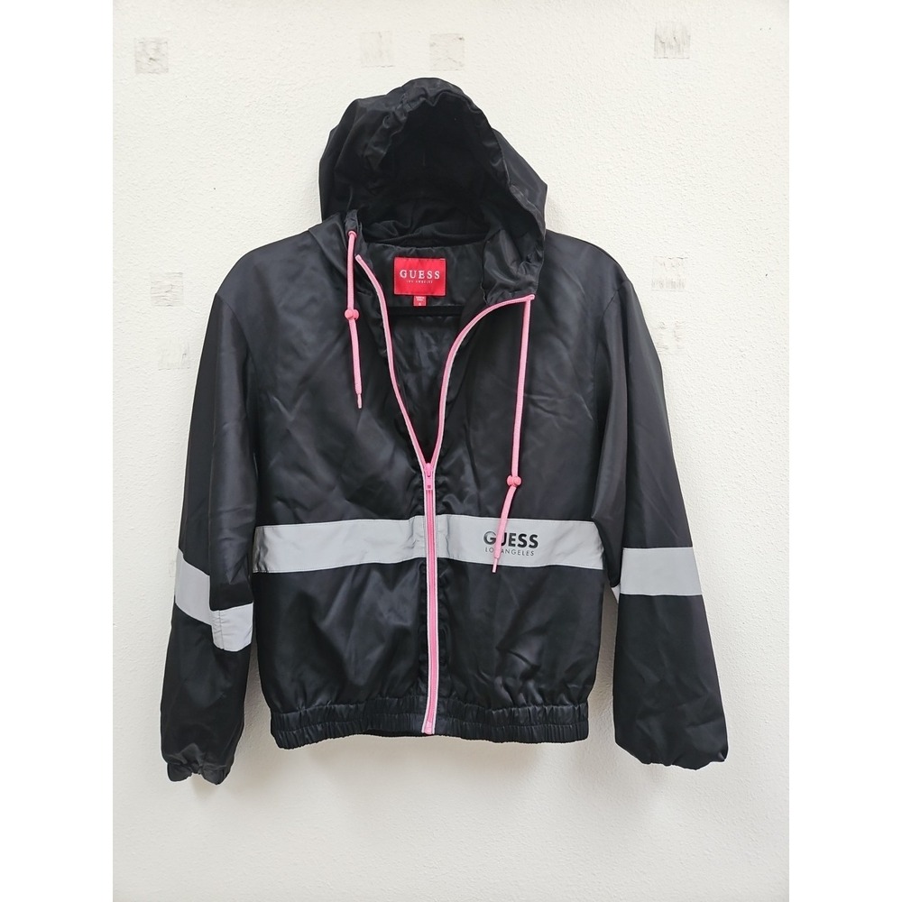 GUESS Los Angeles Womens Cute  Windbreaker Lightweight Warm Up Jacket Size Small